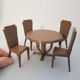 20230630_100449.jpg Art Deco Dining Table and Chairs - Miniature Furniture 1/12 scale