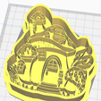 main.png Mushroom house cookie cutter stamp and outline