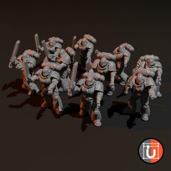 WholeArmy_2.jpg Free STL file Prime Assault Soldiers for Grimdark Future・3D printing design to download
