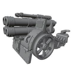 001.jpg STL file Imperial heavy quad cannon 32mm scale Artillery warhammer40k・3D printable model to download