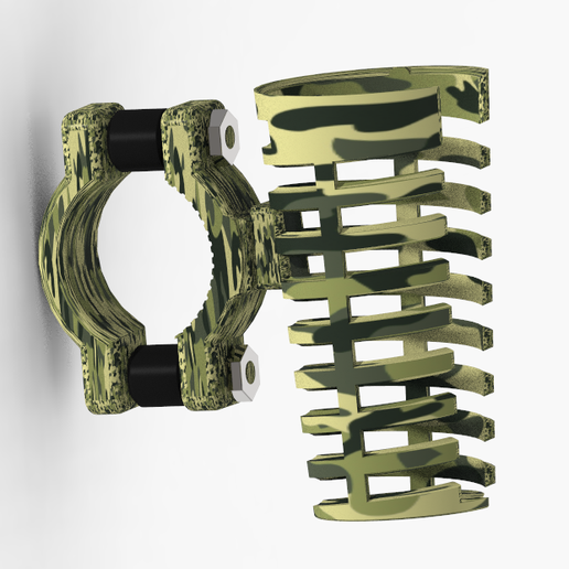 IronSpine Adventure Edition – Heavy Duty Motorcycle Handlebar Bottle Holder (Camo Style)