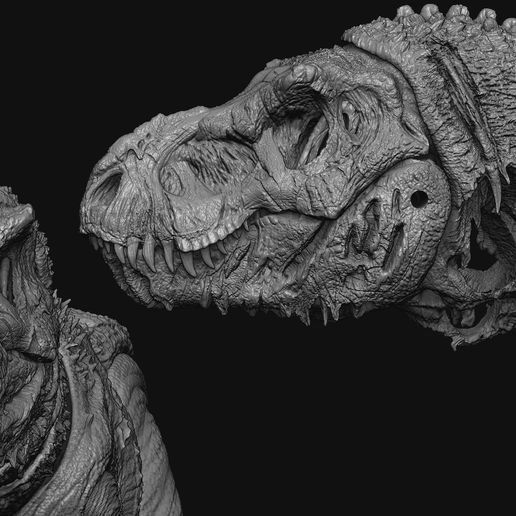 『T.rex』 クレイアート　絵画　恐竜　フィギュア　3D アート 🦖 Z rex・ OBJ File for 3D printing・Cults