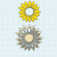 sun-flower-cutter.png Fichier 3D Set spécial d'emporte-pièces en argile polymère 8PCS - beauté, fantaisie et magie・Plan pour imprimante 3D à télécharger, Allexxe