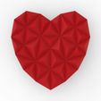 Heart_edit.jpg STL file Low Poly Heart・3D printable model to download