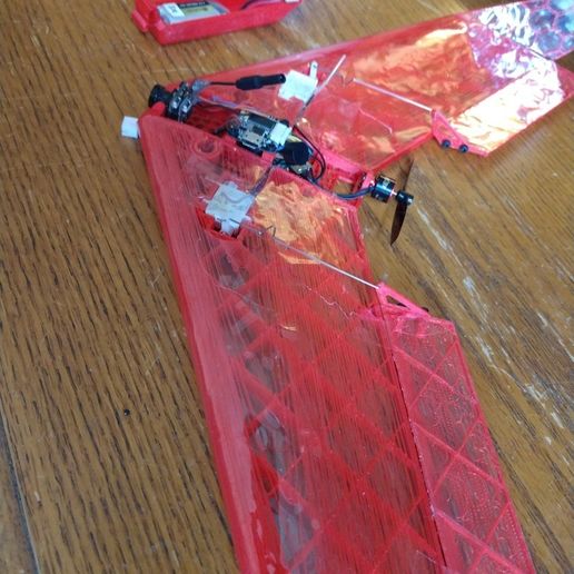 🪶 300mm Micro brushless 3d printed wing・Free 3D File for ・Cults