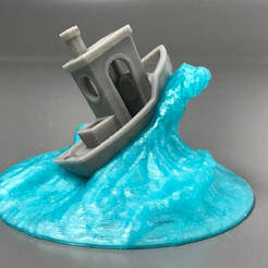 photo.png Free STL file Benchy at Sea | Wave Display・3D printer design to download