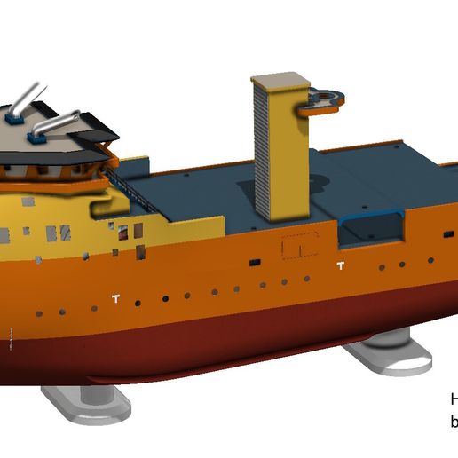 🚁 Offshore Tug – Modular 1-Meter 3D Printable Model (Easy Core Build ...