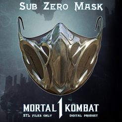 pre.jpg Файл 3D Sub Zero Mask Mortal Kombat 1・Дизайн 3D принтера для загрузки