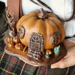 close.jpg STL file Pumpkin Cottage・3D printer model to download