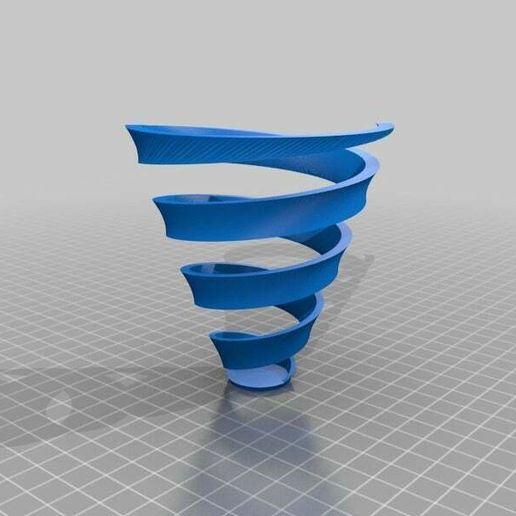 2 Color Spiral Vase (#5) - 3D model önizlemesi