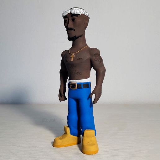 🎨 TUPAC SHAKUR VINYL TOY FUNKO GOLD - 2PAC ART TOY・ STL