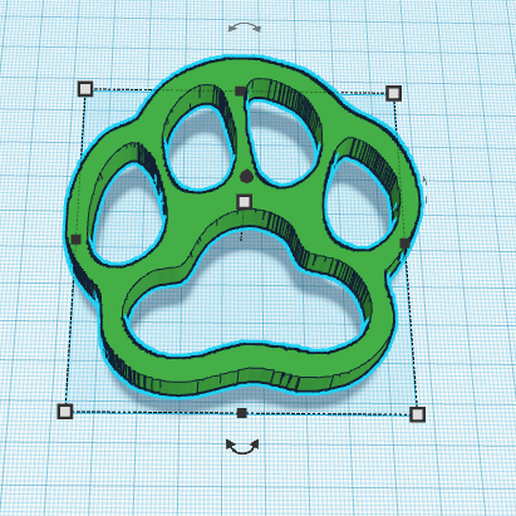 dog footprint 3D model