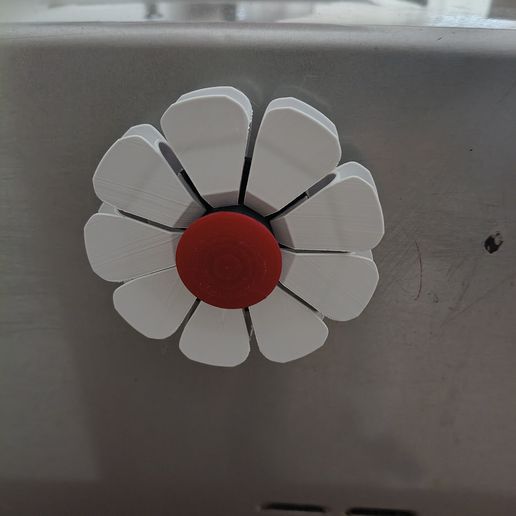 refrigerator flower magnet 3D model preview