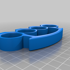 brass_knuckles_Blue.png Download free STL file Knuckle Dusters with "Blue" on knuckles • Object to 3D print, MoreBlue4U2