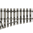 0-abzweig-0-0e-Bahnschwellen.png 0-0e, Gauge 0-0n30, 1/45 three-rail track, threading out