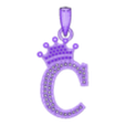 pendant 3.obj Alphabet (C) Pendant 3d Printable Model