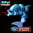 Great ij, \ Print-in-Place ae ot yell ar Cute Flexi Print-in-Place Dolphin