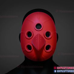 Tokyo_Ghoul_Mask_3d_print_model_01.jpg Archivo 3D Tokyo Ghoul Uta Mask - Casco de Halloween Cosplay Japonés・Plan para descargar y imprimir en 3D