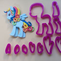 20180606_151044.jpg STL file Pony, Unicorn, Fondant Cutter and Other Edible Pastes, Cold Porcelain and Ceramics・3D print design to download