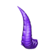 DemonBigCurvedHornR.001.stl Изогнутые рожки Demon для гарнитуры