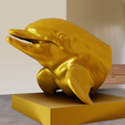 dolphine-bust-2.png Dolphin head bust statue stl 3d print stl file