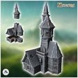 1-PREM.jpg Large medieval house with high tower and balcony (34) - Medieval Gothic Feudal Old Archaic Saga 28mm 15mm RPG