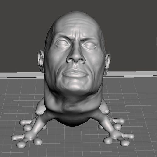 Dwayne 'The Frog' Johnson 3D model