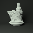 Back.png BackFlow Incense Burner Baby Buddha and Rocks for 3D printing 3D print model