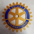 Rotary Wheel Print  Top.jpg Rotary International Symbol - Dual Extrusion