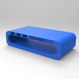 rendu bleu tablette ordi.jpg STL file Computer cabinet with sd card holder, micro sd and USB key・3D print object to download