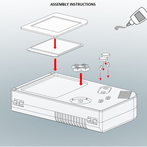 assy.jpg Télécharger fichier STL Étui pour cartouche de jeu Game Boy Style Nintendo Switch • Design imprimable en 3D, NKpolymers