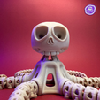 Octopus-skeleton15.png Polvo esquelético - Criatura esqueleto engraçada impressa em 3D