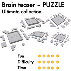 Capture-d’écran-2022-09-30-à-15.05.11.png Fichier STL PUZZLE - Brain teaser - Ultimate collection・Modèle imprimable en 3D à télécharger, Baptou