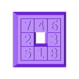 SlidingPuzzle4.stl 2 Sided Sliding Puzzle Key Ring