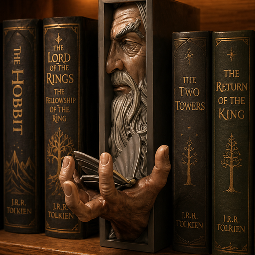 Gandalf Book Nook STL – The Lord of the Rings Shelf Insert 3D Print Model