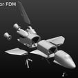 26 FDM.jpg Space Shuttle file STL for all 3D printer, two versions on platform and in the take-off phase lamp  scale 1/120 FDM 1/240 DLP-SLA-SLS