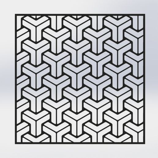 STL file illusion geometric 2d art・3D printer model to download・Cults
