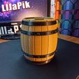 Бочка-1.jpg Cracker and Candy Bin / Wooden Barrel / Vase / Container in the form of a Wooden Barrel