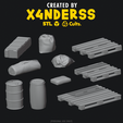 5426543.png [X4NDERSS 1⁄48] PROPS X10 • MODULAR • WAREHOUSE • PROP • LEGION SCALE • BAGS • BOXES • BOX • BARRELS • BARREL • 3D PRINT • PRINTING • STREET • BOTTLE • GAS • CAN • CANISTER • BAG • SUITCASE •