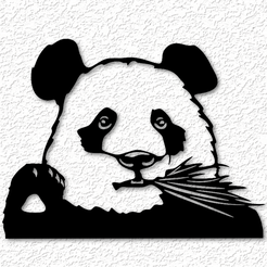 project_20230518_1054061-01.png Fichier STL art mural ours panda décoration murale panda animal 2d art・Objet pour imprimante 3D à télécharger
