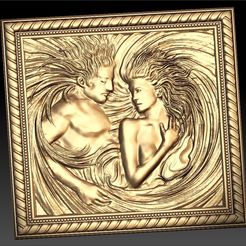 10.jpg Free STL file Man and woman in a bed cnc art router・Object to download and to 3D print, CNC_file_and_3D_Printing