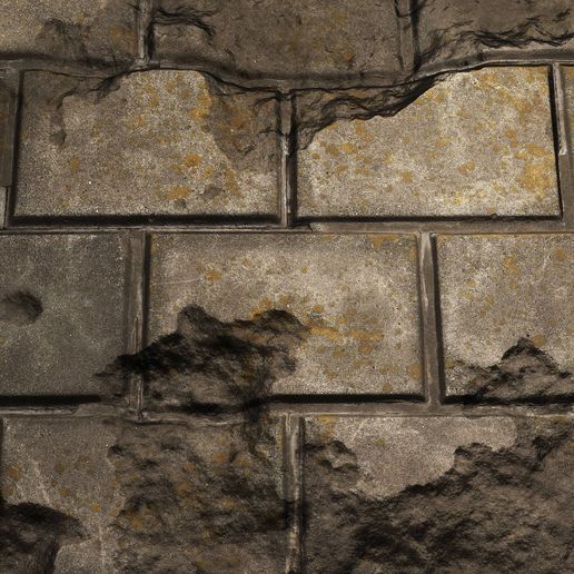 Damaged Concrete Wall 8K PBR Texture
