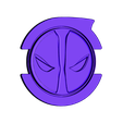 Custom_Lens_Cap_Custom_Face_Deadpool_Logo.stl Capuchon d'objectif DSLR personnalisé - Logo Deadpool