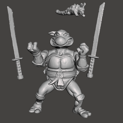 4.png Archivo 3D TMNT LEONARDO VINTAGE ( TEENAGE MUTANT NINJA TURTLES) STORAGE SHELL・Objeto de impresión 3D para descargar