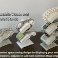 cover-image_display_large.jpg Free STL file Watch and Bracelet Stand - Convenient / Adjustable / Space Saving・3D printer design to download