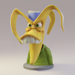 untitled3R.png STL file Pencil cup Mr Banana Brain・3D printable design to download