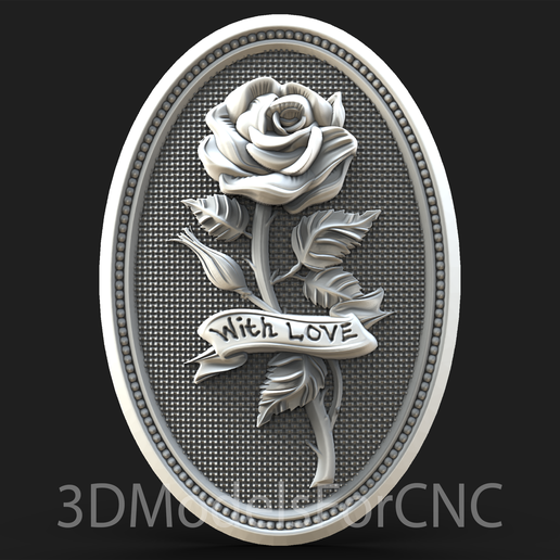 1.png 3D модель STL файл для CNC Router лазерный и 3D принтер роза