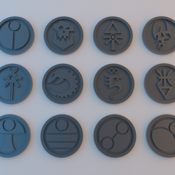 Tokens_40k_Xenos.png STL-Datei 40k Tokens - Xenos - 40mm x 4mm kostenlos・3D-Druck-Vorlage zum herunterladen