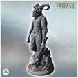 1-PREM.jpg Demon with double horns standing, holding a mace in hand, and wearing armor (7) - Medieval Fantasy Magic Feudal Old Archaic Saga 28mm 15mm