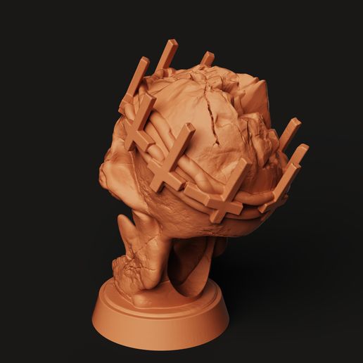 D13.22.jpg Crâne hérétique multicolore 3MF | Décoration gothique | Bambu Ready